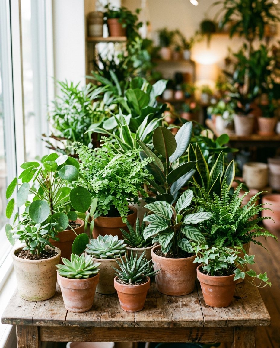 Groene kamer- en tuinplanten